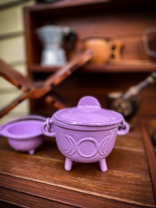 THE PLAYFUL COLLECTIVE | TRIPLE MOON CAST IRON CAULDRON - LAVENDER by THE PLAYFUL COLLECTIVE - The Playful Collective