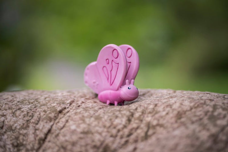 TIKIRI | NATURAL RUBBER BABY RATTLE & BATH TOY - BUTTERFLY GARDEN FRIEND by TIKIRI - The Playful Collective
