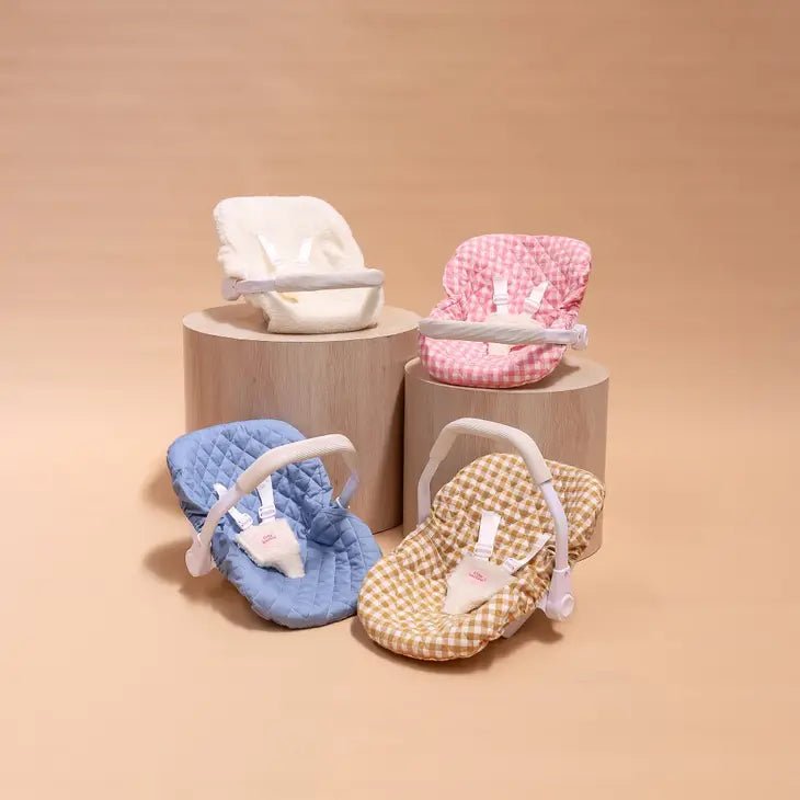 TINY HARLOW | DOLL'S CAR SEAT / CAPSULE - PINK GINGHAM by TINY HARLOW - The Playful Collective