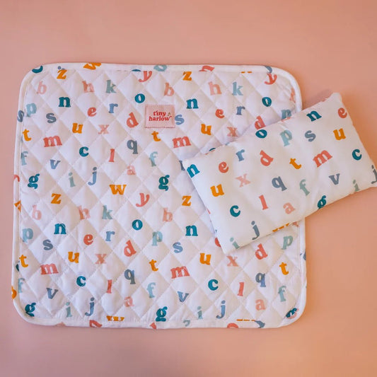 TINY HARLOW | DOLL'S QUILTED BEDDING SET - ALPHABET SOUP by TINY HARLOW - The Playful Collective