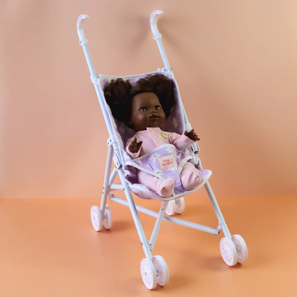 TINY HARLOW | FOLDING DOLL'S STROLLER 2.0 - LILAC DAISY by TINY HARLOW - The Playful Collective