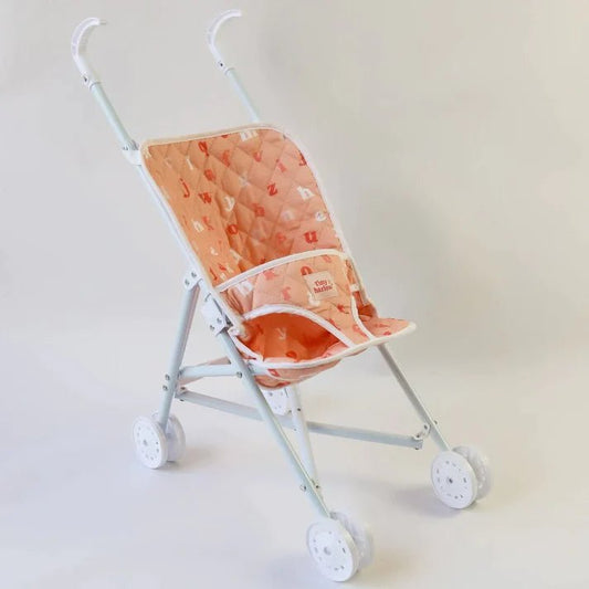 TINY HARLOW | FOLDING DOLL'S STROLLER 2.0 - PEACHY ALPHABET by TINY HARLOW - The Playful Collective