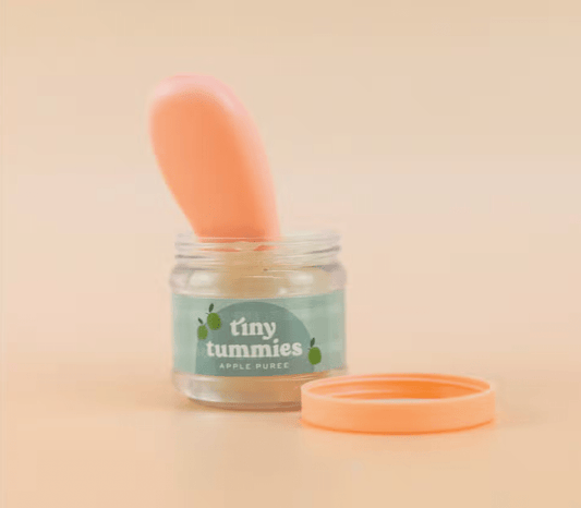TINY HARLOW | TINY TUMMIES FOOD JAR & SPOON SET - APPLE PUREE *PRE-ORDER* by TINY HARLOW - The Playful Collective