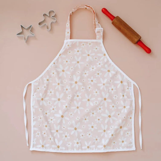TODDLER APRON - PINK DAISIES by ELLIEBUB - The Playful Collective