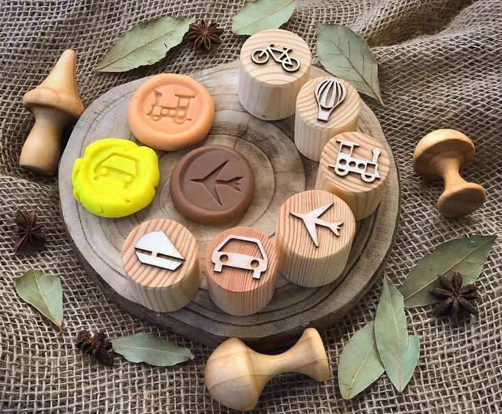 TRANSPORT PLAYDOUGH STAMPS by BEADIE BUG PLAY - The Playful Collective