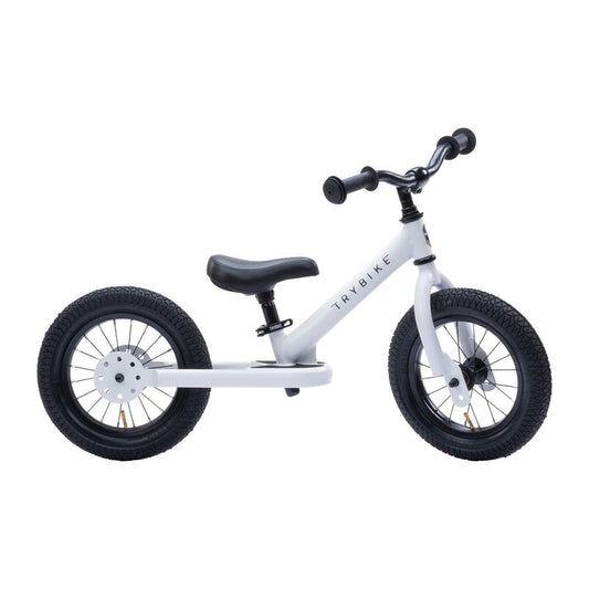 TRYBIKE STEEL 2-IN-1 TRICYCLE & BALANCE BIKE - WHITE by TRYBIKE - The Playful Collective