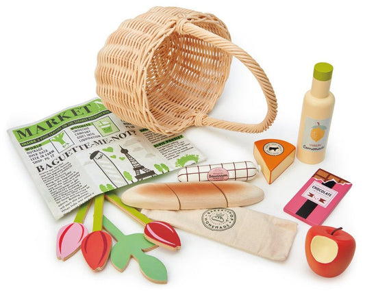 WICKER SHOPPING BASKET SET by TENDER LEAF TOYS - The Playful Collective
