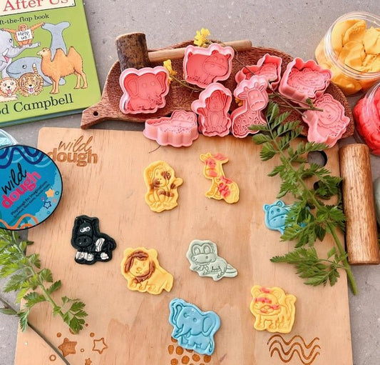 WILD DOUGH CO | STAMPER & CUTTER SET - AFRICA ANIMALS by WILD DOUGH CO - The Playful Collective