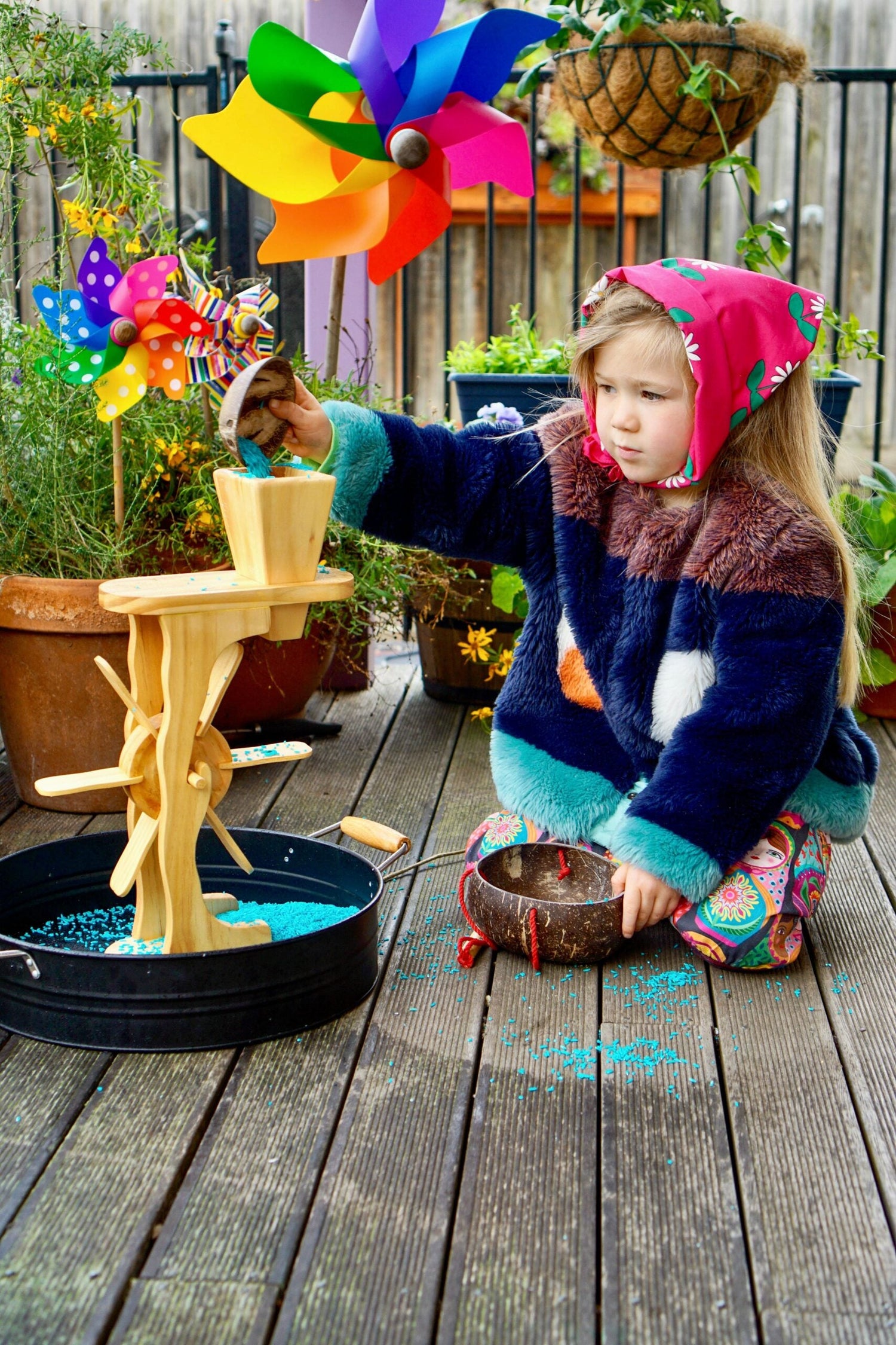 WOODEN WATER + SAND WHEEL by EXPLORE NOOK - The Playful Collective