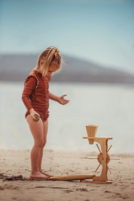 WOODEN WATER + SAND WHEEL by EXPLORE NOOK - The Playful Collective