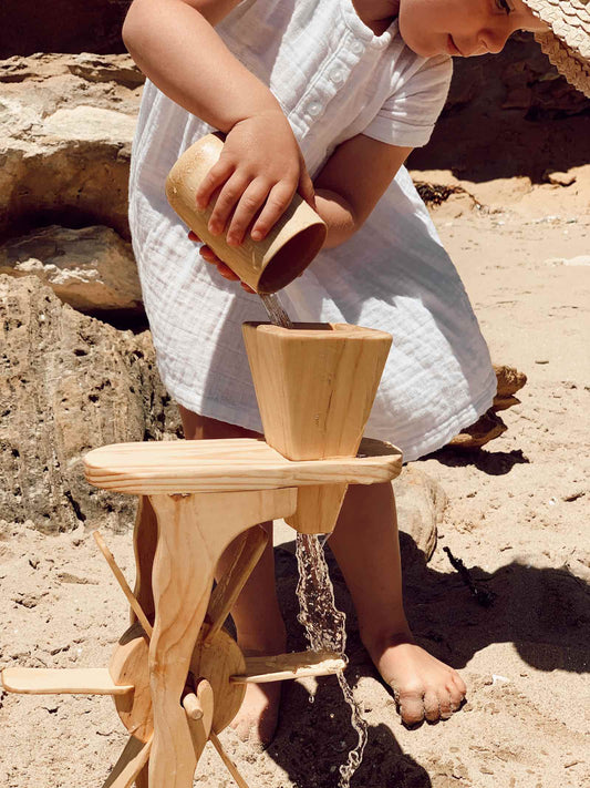 WOODEN WATER + SAND WHEEL by EXPLORE NOOK - The Playful Collective