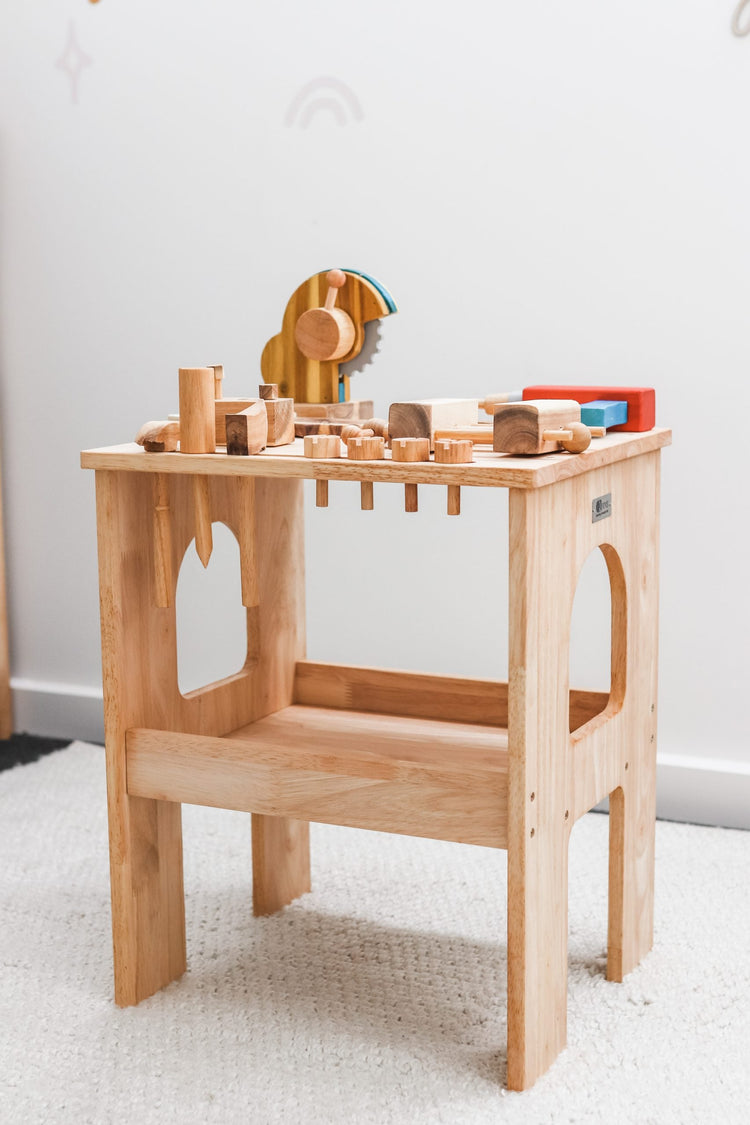 WOODEN WORK BENCH by QTOYS - The Playful Collective