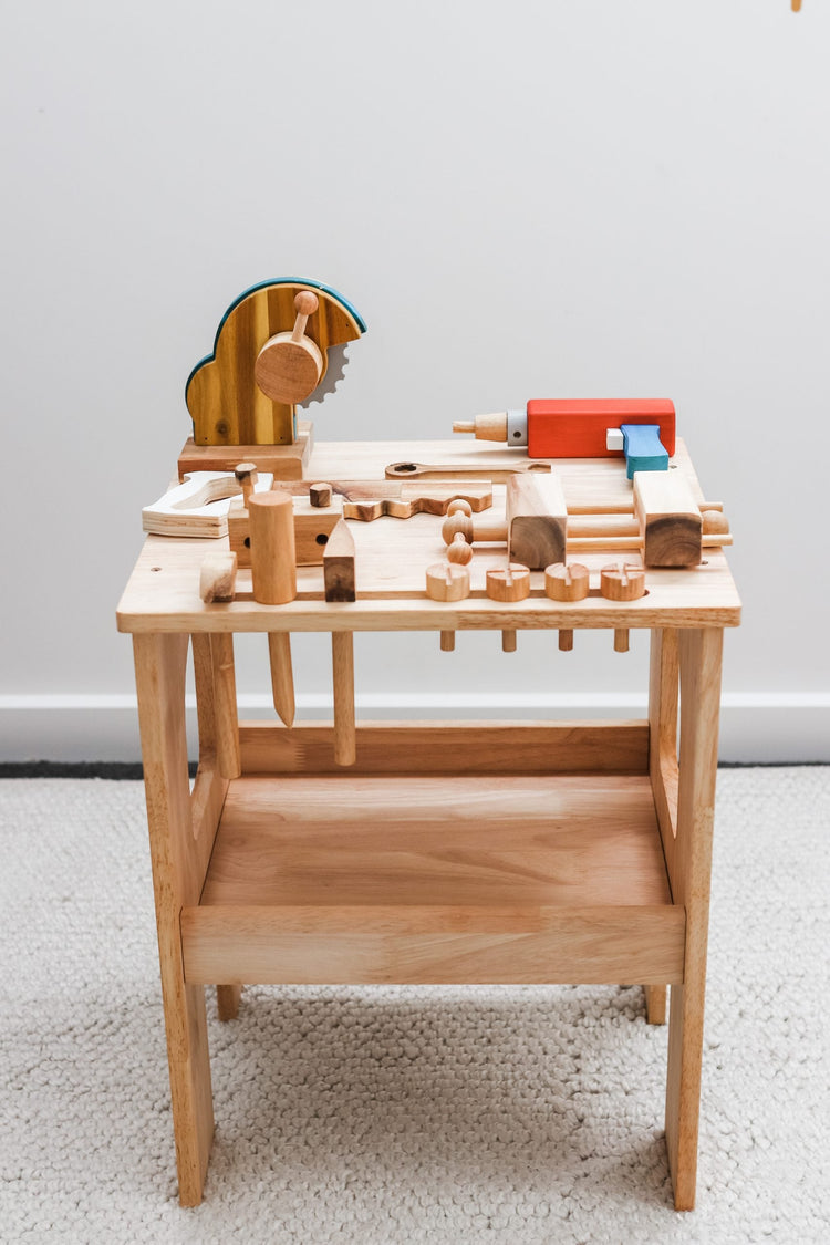 WOODEN WORK BENCH by QTOYS - The Playful Collective