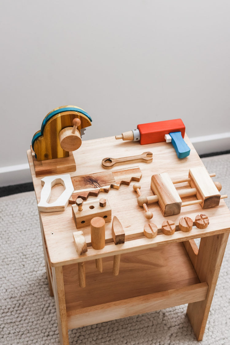 WOODEN WORK BENCH by QTOYS - The Playful Collective