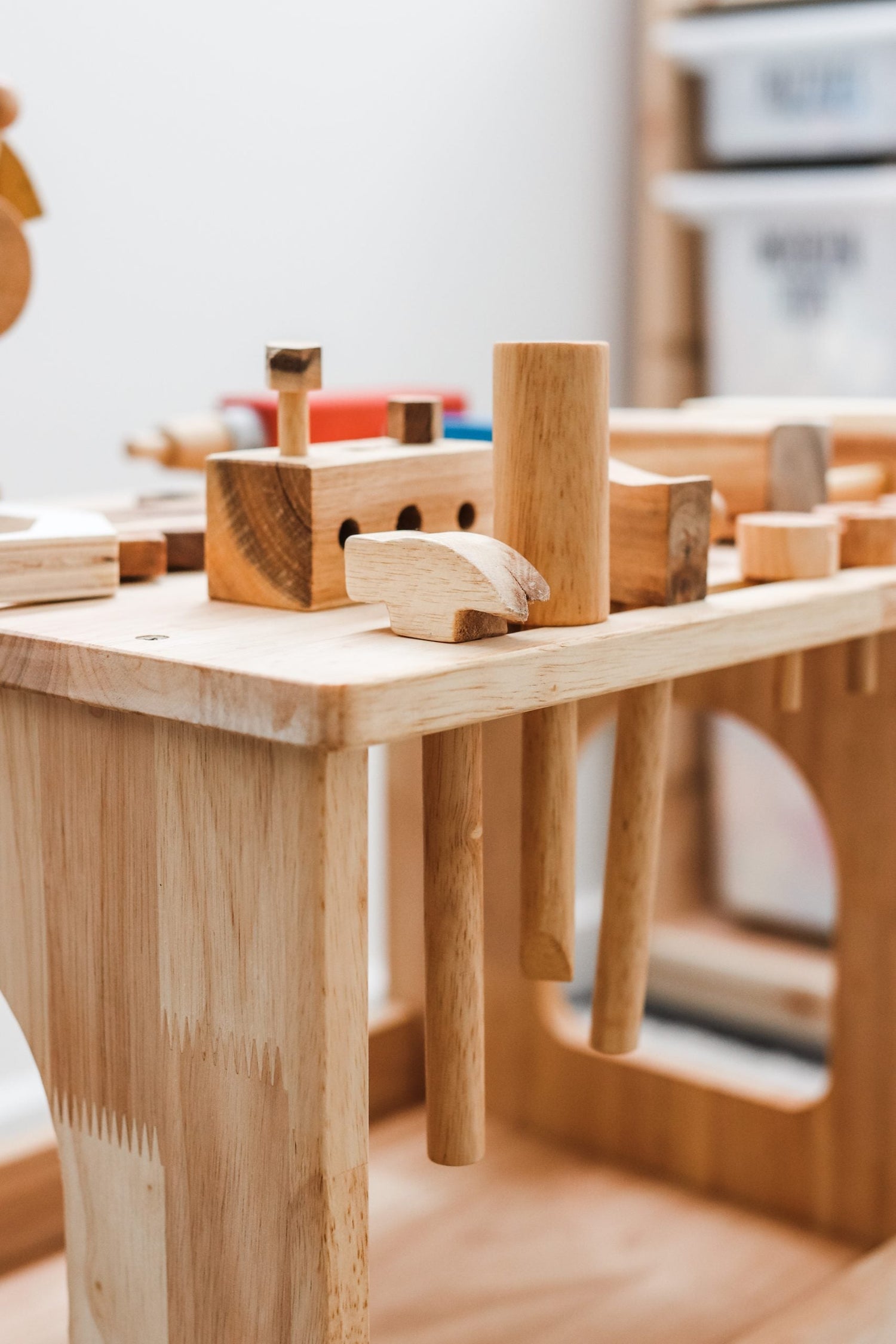 WOODEN WORK BENCH by QTOYS - The Playful Collective