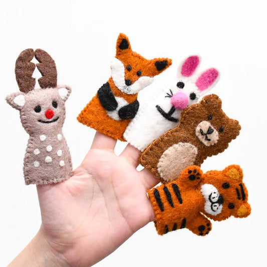 WOODLAND ANIMALS FINGER PUPPET SET by TARA TREASURES - The Playful Collective