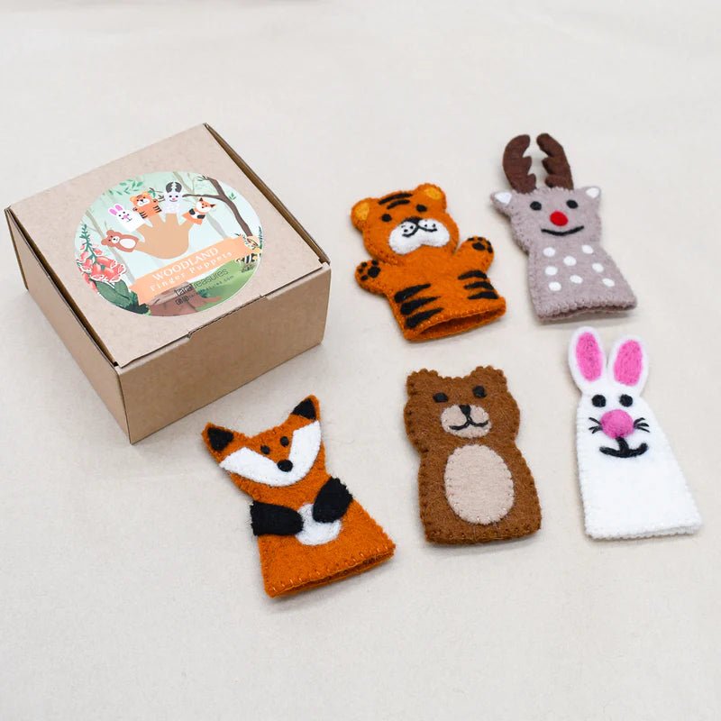 WOODLAND ANIMALS FINGER PUPPET SET by TARA TREASURES - The Playful Collective