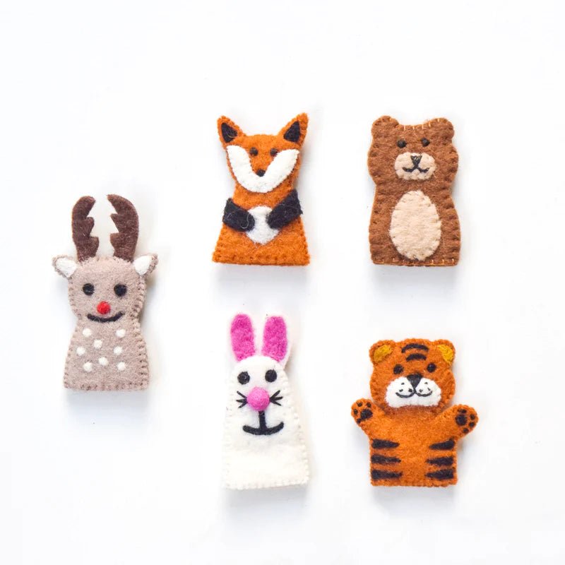 WOODLAND ANIMALS FINGER PUPPET SET by TARA TREASURES - The Playful Collective