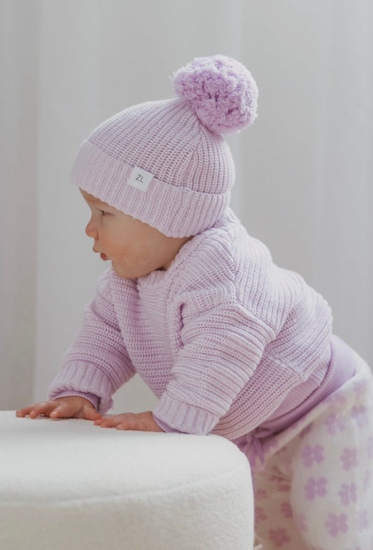 ZIGGY LOU | BEANIE - LAVENDER 0-3M by ZIGGY LOU - The Playful Collective