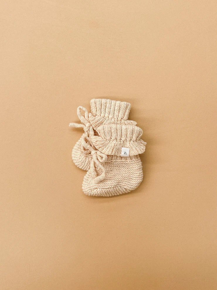 ZIGGY LOU | BOOTIES - SHELL FRILL 0-3M by ZIGGY LOU - The Playful Collective