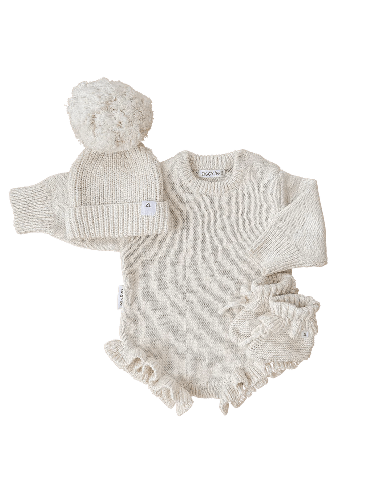 ZIGGY LOU | BUBBLE ROMPER - COCONUT FRILL NB by ZIGGY LOU - The Playful Collective