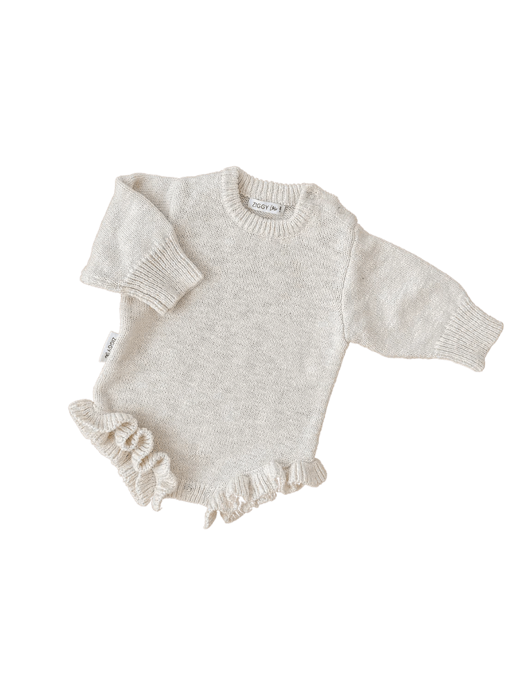 ZIGGY LOU | BUBBLE ROMPER - COCONUT FRILL NB by ZIGGY LOU - The Playful Collective