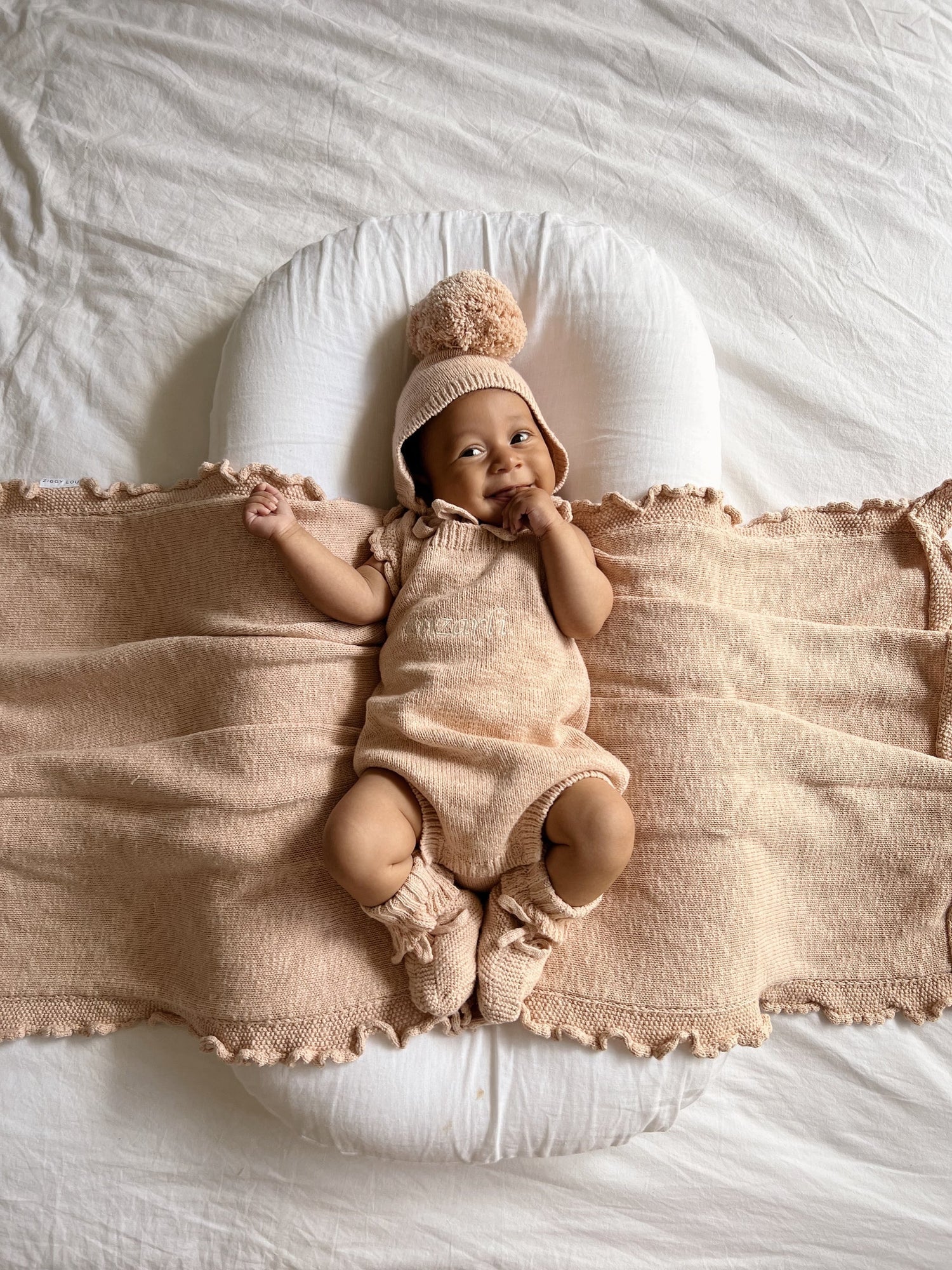 ZIGGY LOU | FRILL ROMPER - ROSE NB by ZIGGY LOU - The Playful Collective