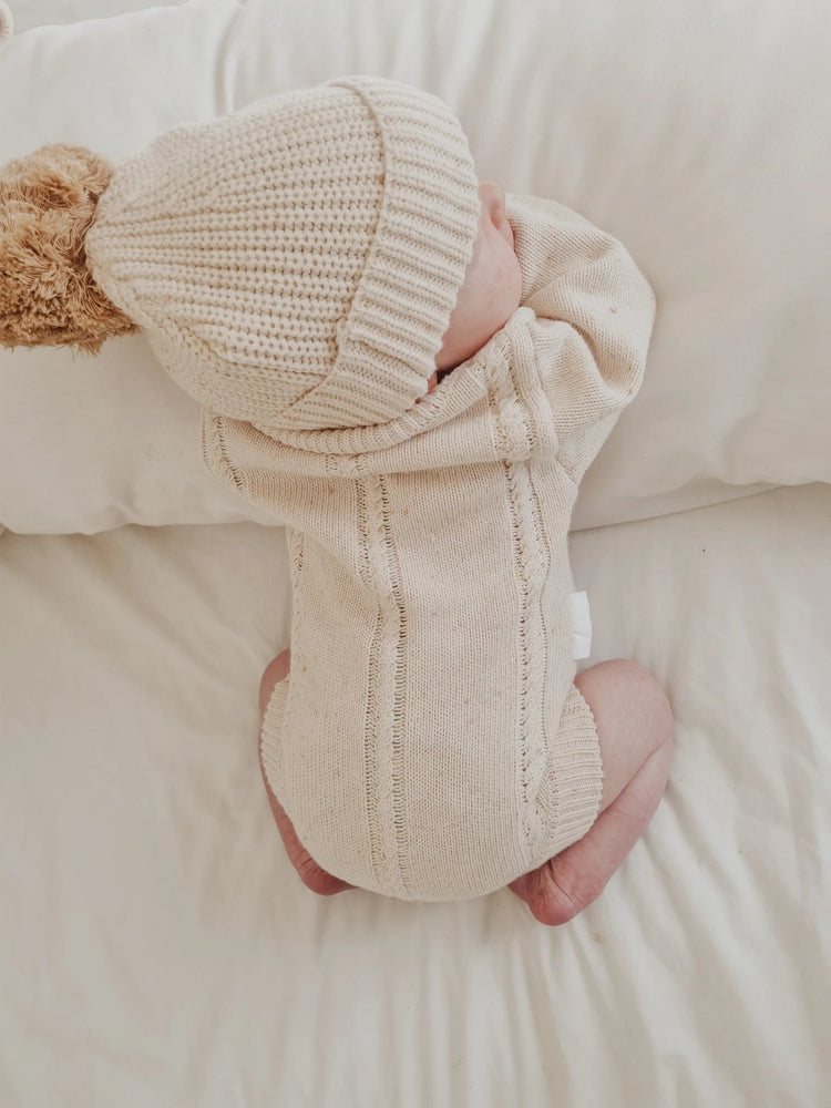 ZIGGY LOU | HEIRLOOM ROMPER - BISCOTTI FLECK NB by ZIGGY LOU - The Playful Collective